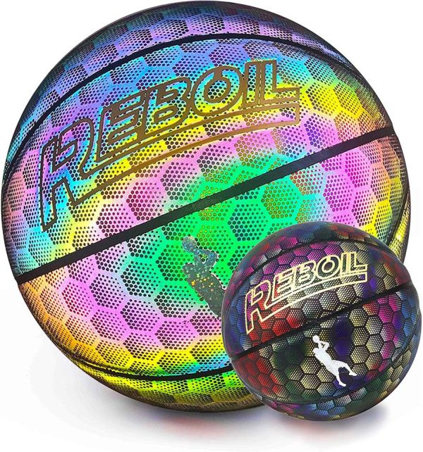 Smileboy Official Holographic Reflective Flash Glowing Luminous Basketball 2